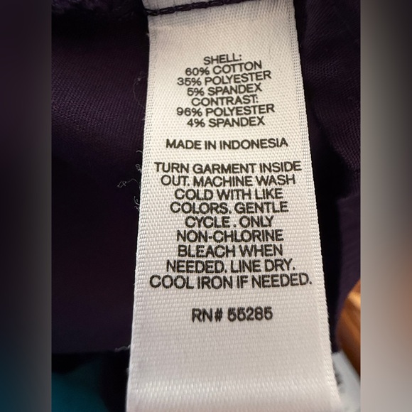 Express Deep Purple Button Down Shirt Leopard Trim Collar Women Small - Picture 5 of 11